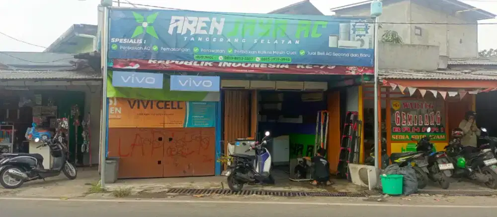 Disewakan Kios 3×3 m Pinggir Jalan Raya Pondok Aren – Murah Tahunan