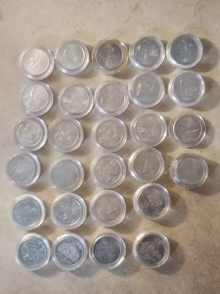 Paket 25 Koin US State Quarters Asli Amerika