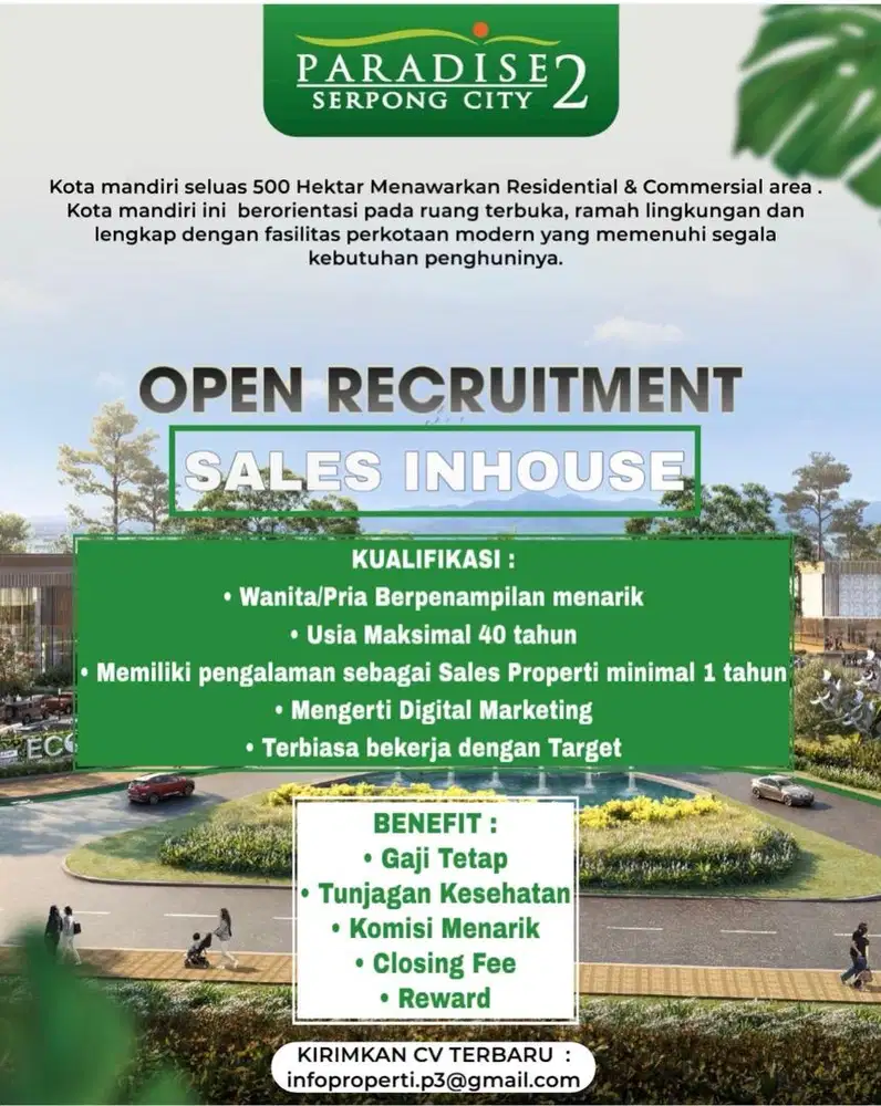 LOWONGAN SALES INHOUSE