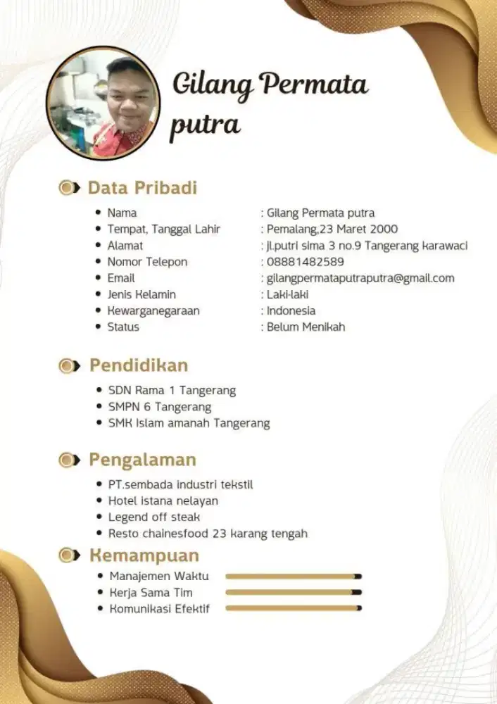 Bismilah cari kerja bagian cook/cook helper