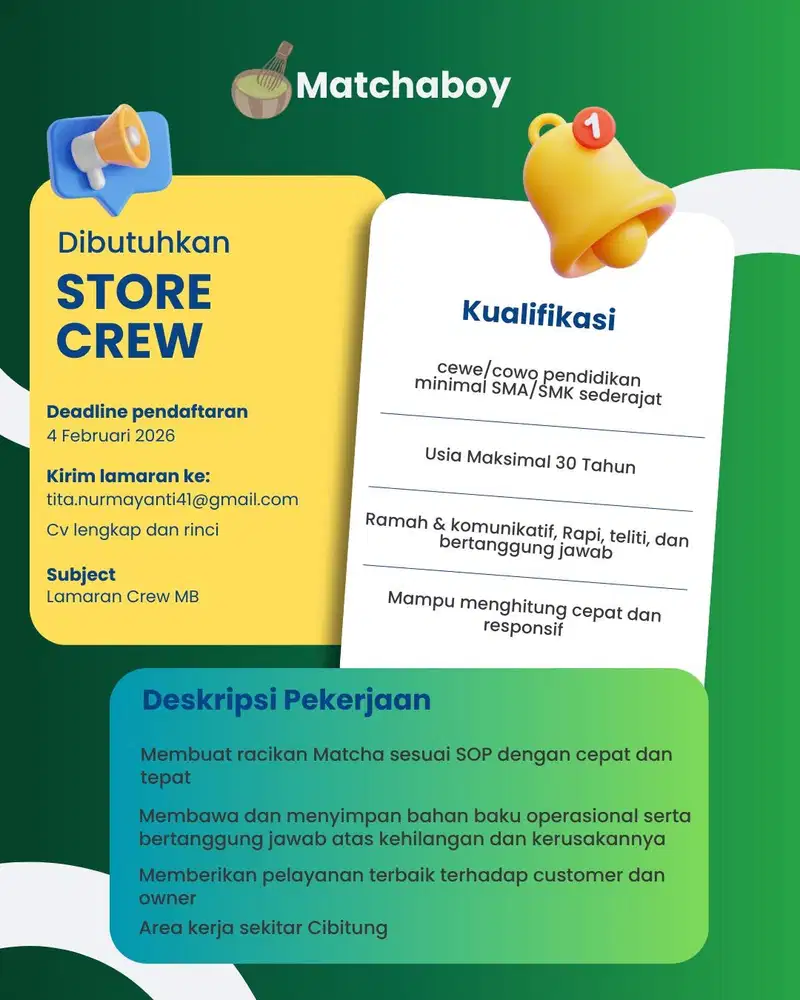 Barista/Crew Outlet Matcha