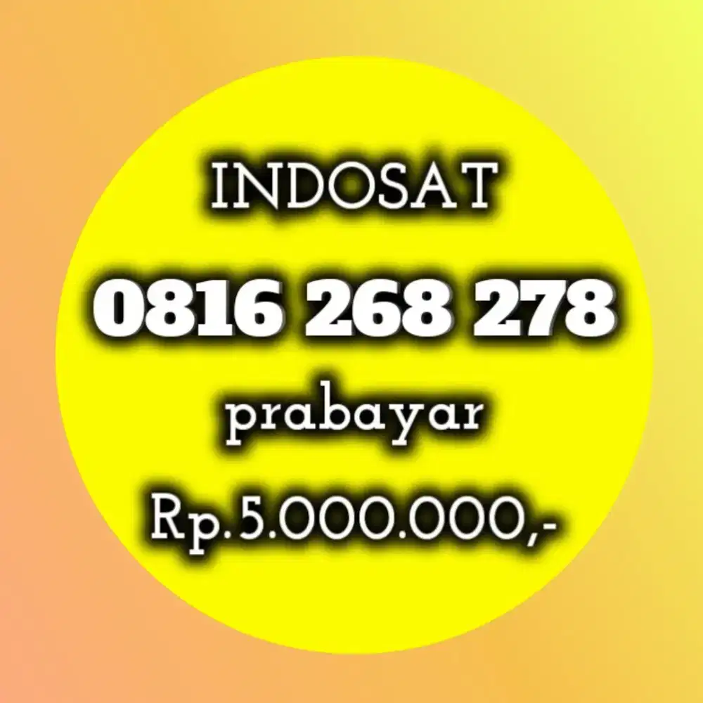 NOMOR CANTIK INDOSAT 268 278
