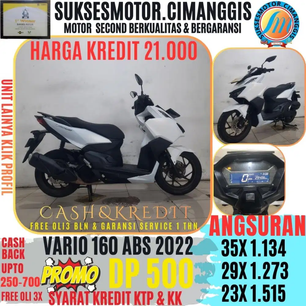 DP 500 VARIO 160 ABS CASHBACK UPTO700RBU FREEOLI3X BERGARANSI