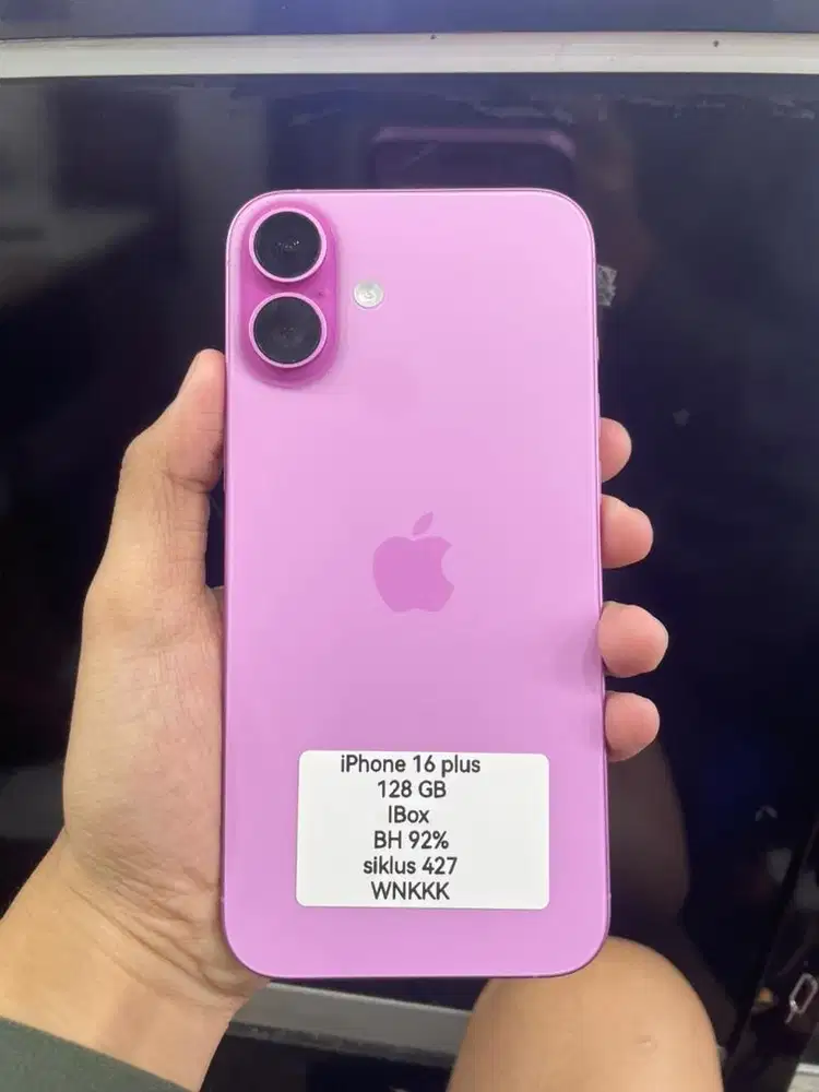 Iphone 16 Plus pink 128 GB resmi iBox