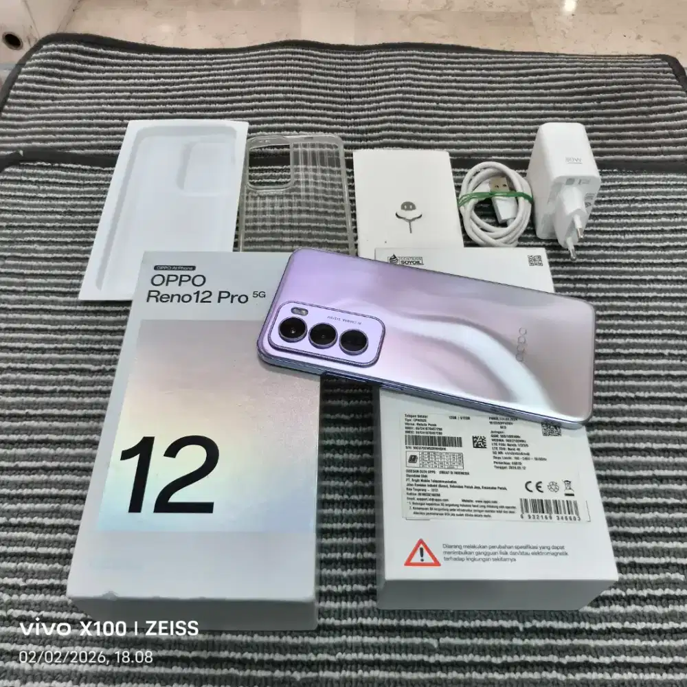 Oppo Reno 12 Pro 5G 12/512gb 99% Like new Ex Grs resmi oppo indonesia