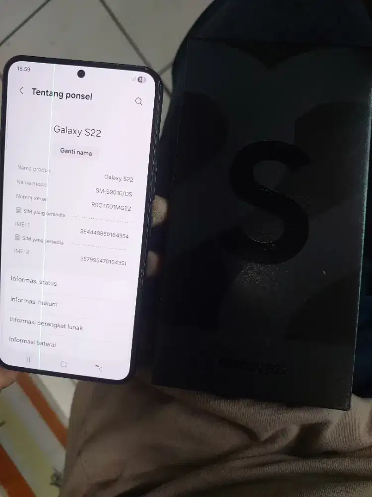 Samsung S22 5G 8/256 unit dan dus