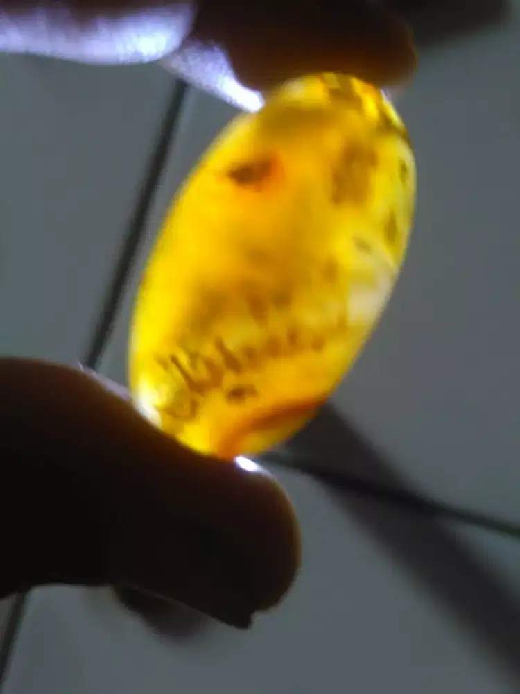 Batu raflesia bergambar tulisan arab