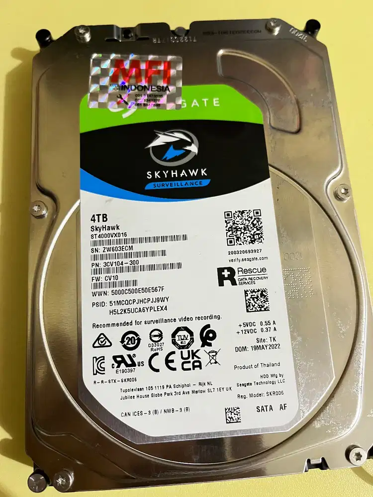 SEAGATE HDD INTERNAL SKYHAWK - 4TB