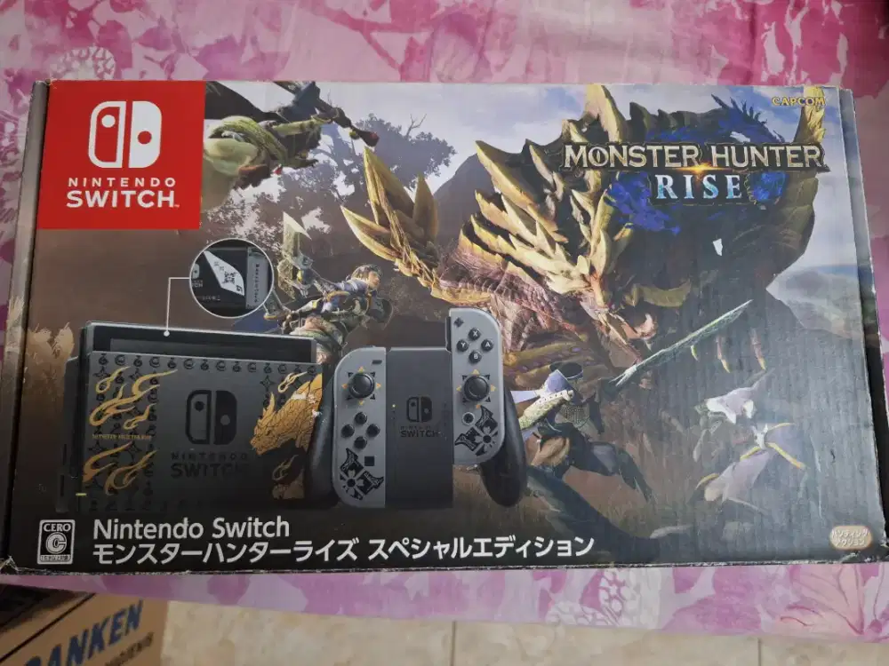 Nintendo switch v2 monster hunter rise ofw fullset + pro controller