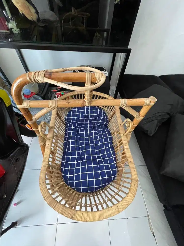 Ayunan Rotan Bayi + Baby Bather Sugar Baby