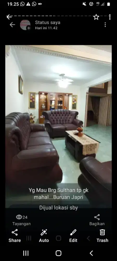 Jual kursi sofa jati 1 set