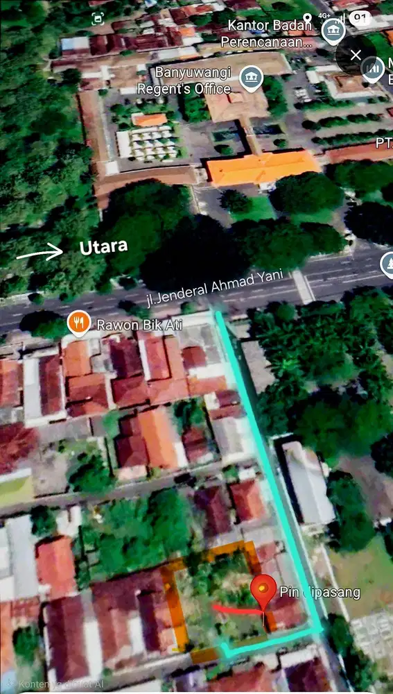 Tanah di pusat kota Banyuwangi