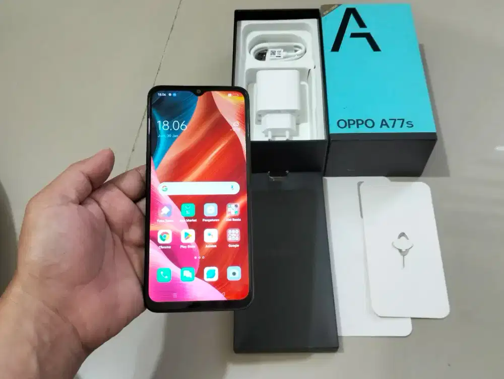BUTUH UANG OPPO A77S RAM 8GB /128GB 4G LTE 6.56in Fingerprint 5000Mah