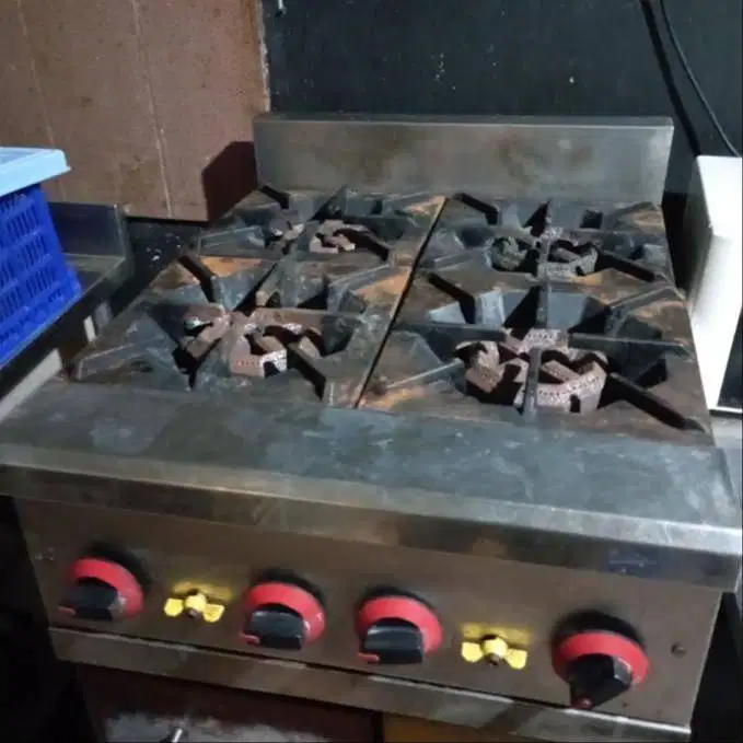 Kompor Gas Stove Open Burner 4 Tungku Stainless Steel