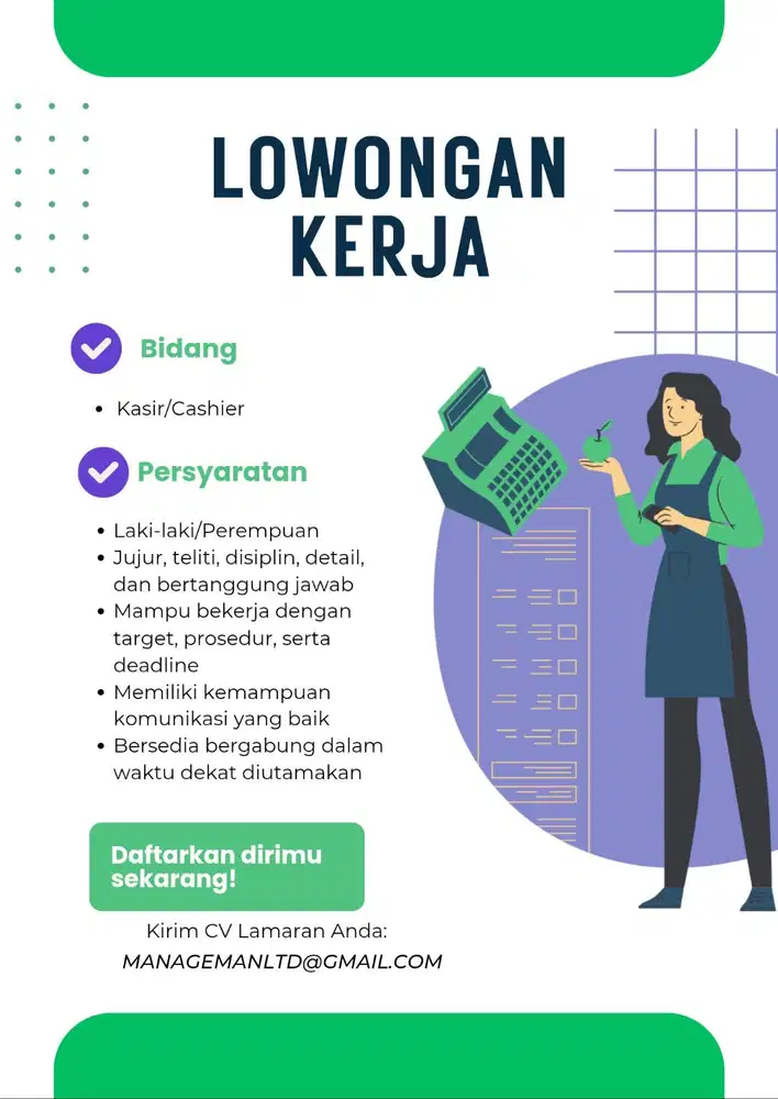 Lowongan kerja kasir