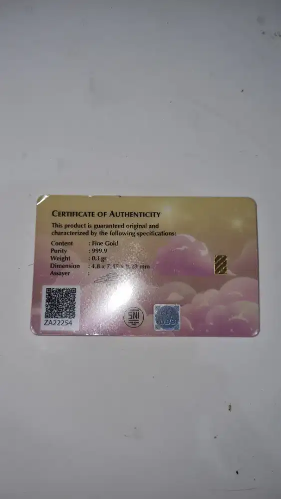 Jual logam mulia 0,1 gr