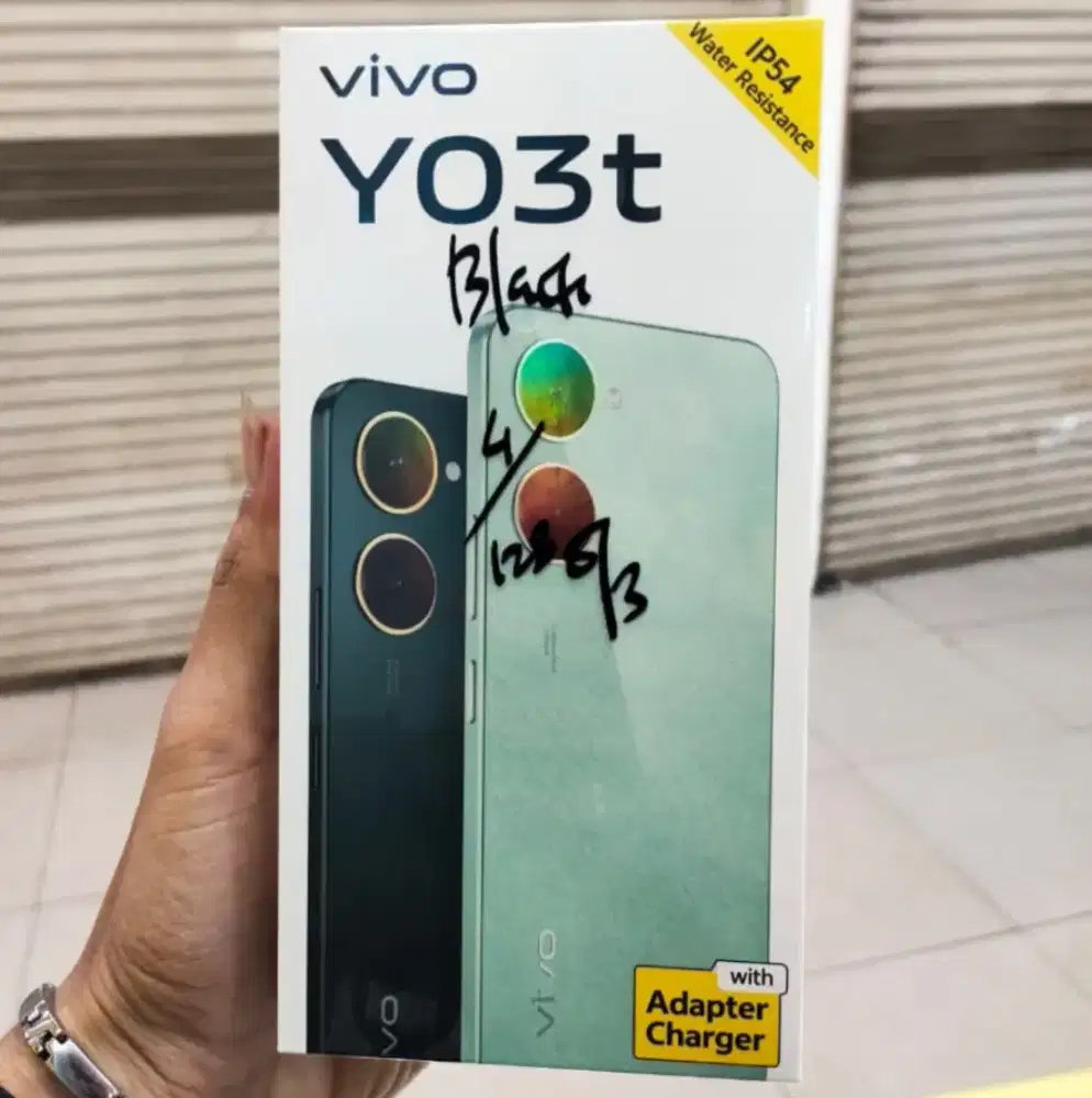 VIVO Y03T 4GB+128GB Black BNIB Garansi Resmi Indonesia