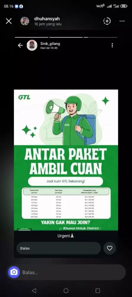 KURIR DELIVERY REGULER