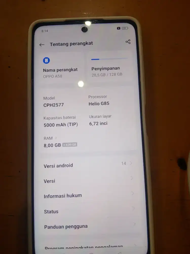 Dijual cepat oppo a58