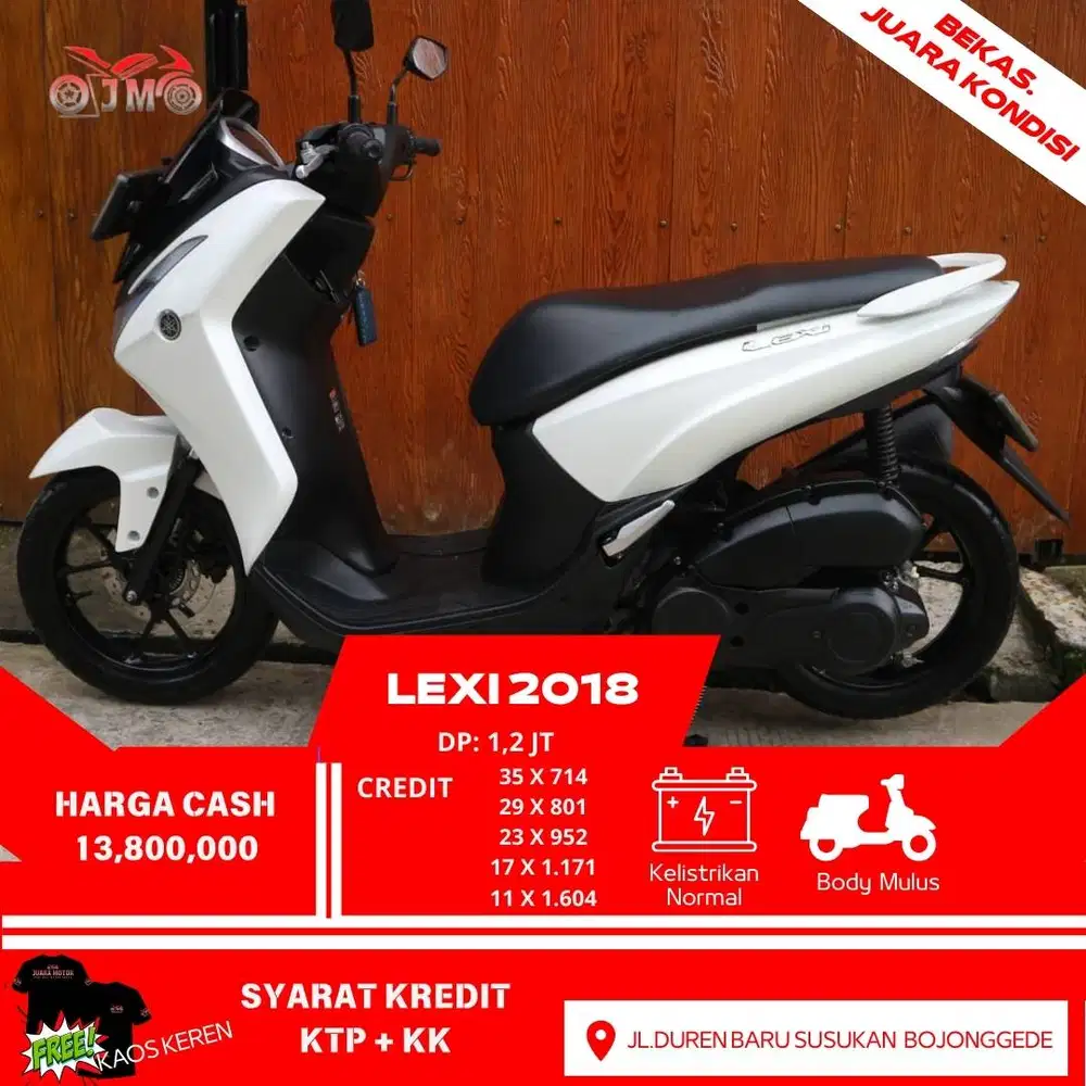 YAMAHA LEXI 2018 SURAT LENGKAP KM SUPER RENDAH NO MINUS SIAP PAKAI