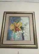 Lukisan Timbul Abstrak Bunga