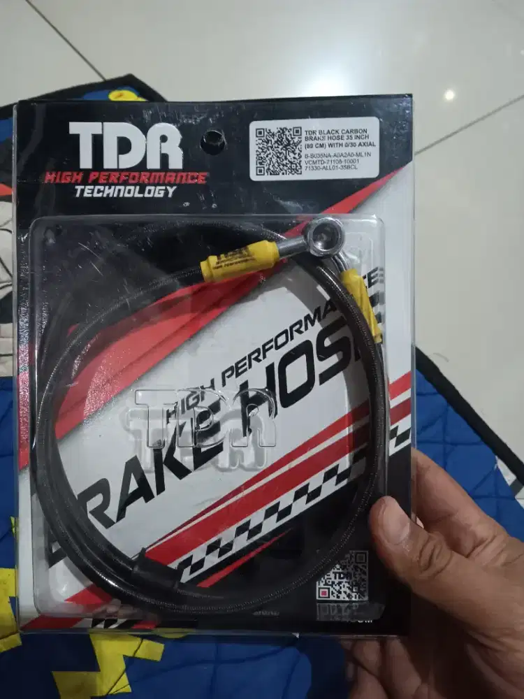 Selang rem tdr Black carbon 35 Inc 89 cm