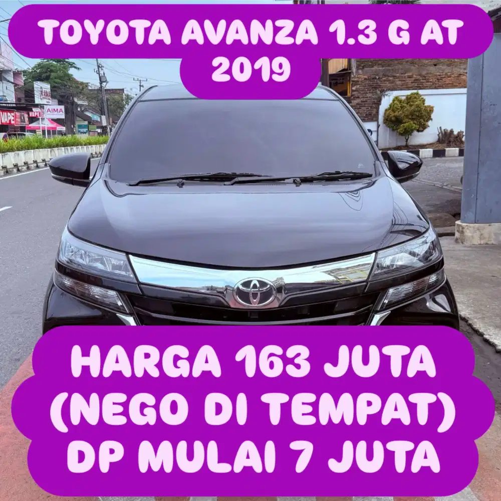 TOYOTA AVANZA 1.3 G AT 2019 DP 7 JUTA