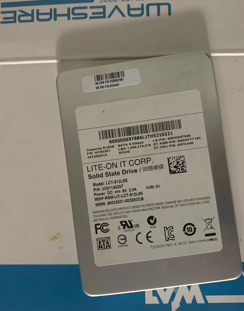 SSD 512GB Bekas / Second, copotan Thinkpad ganti NVME