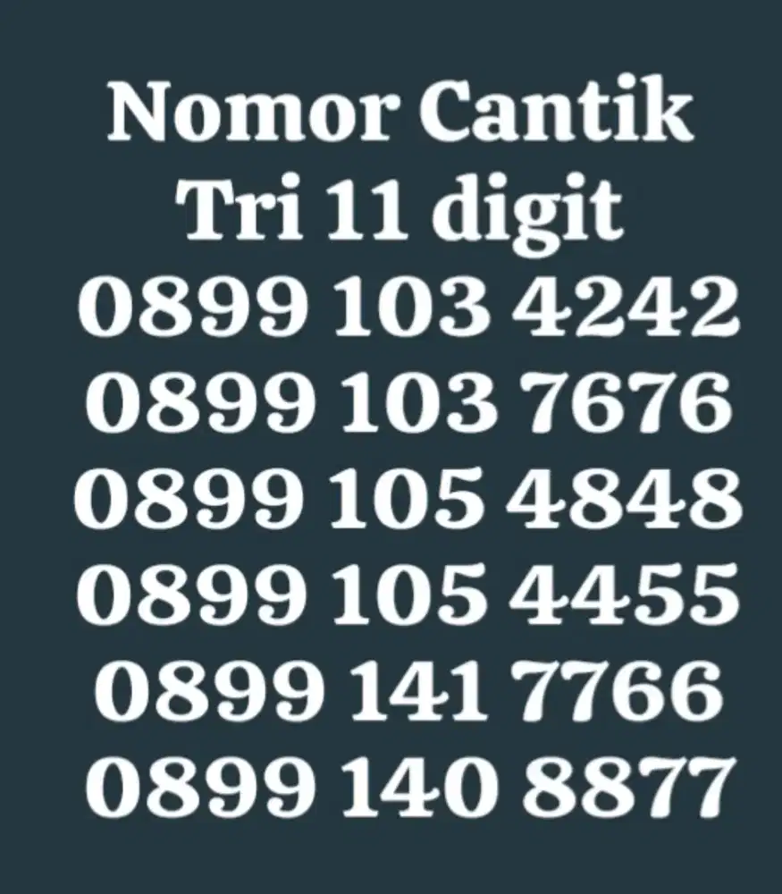 TRI/NOMOR CANTIK TRI