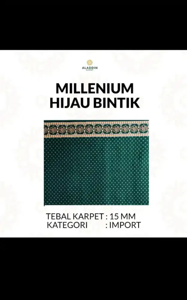 Type karpet masjid milenium