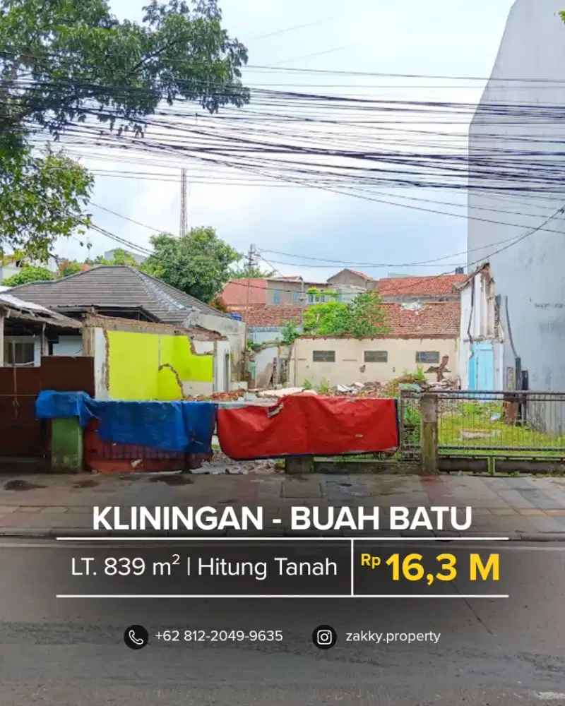 Tanah Strategis untuk Klinik, Kantor dan Kost - Buah Batu Bandung