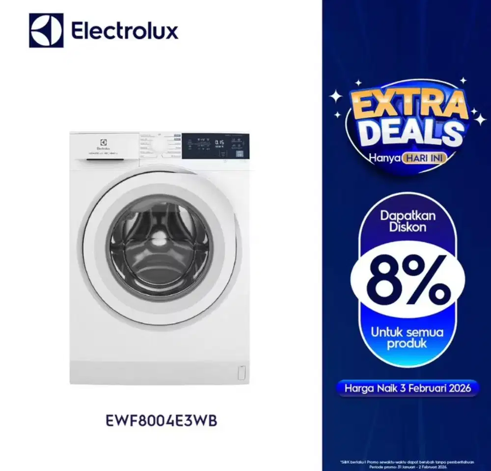 dijual mesin cuci electrolux like new
