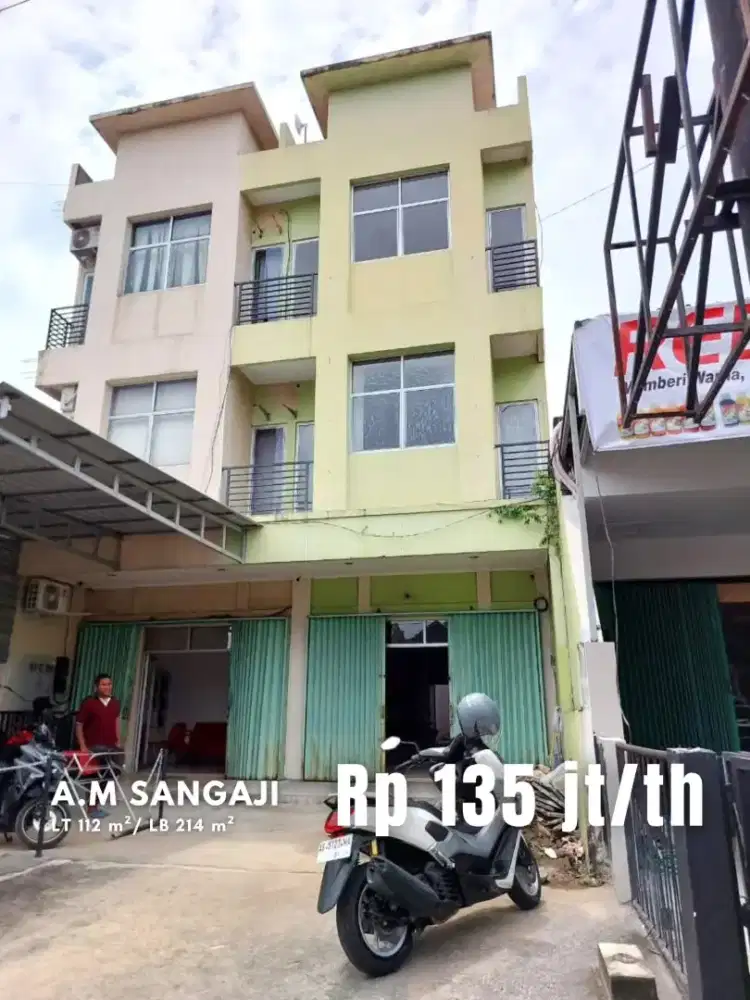 Disewakan Ruko 3 Lantai di Jalan A.M Sangaji dekat Tugu Jogja