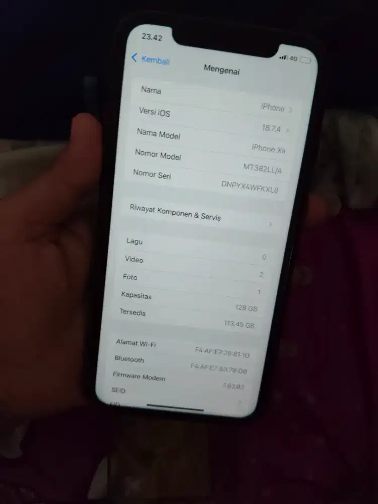 Iphone XR 128Gb Fullset Normal