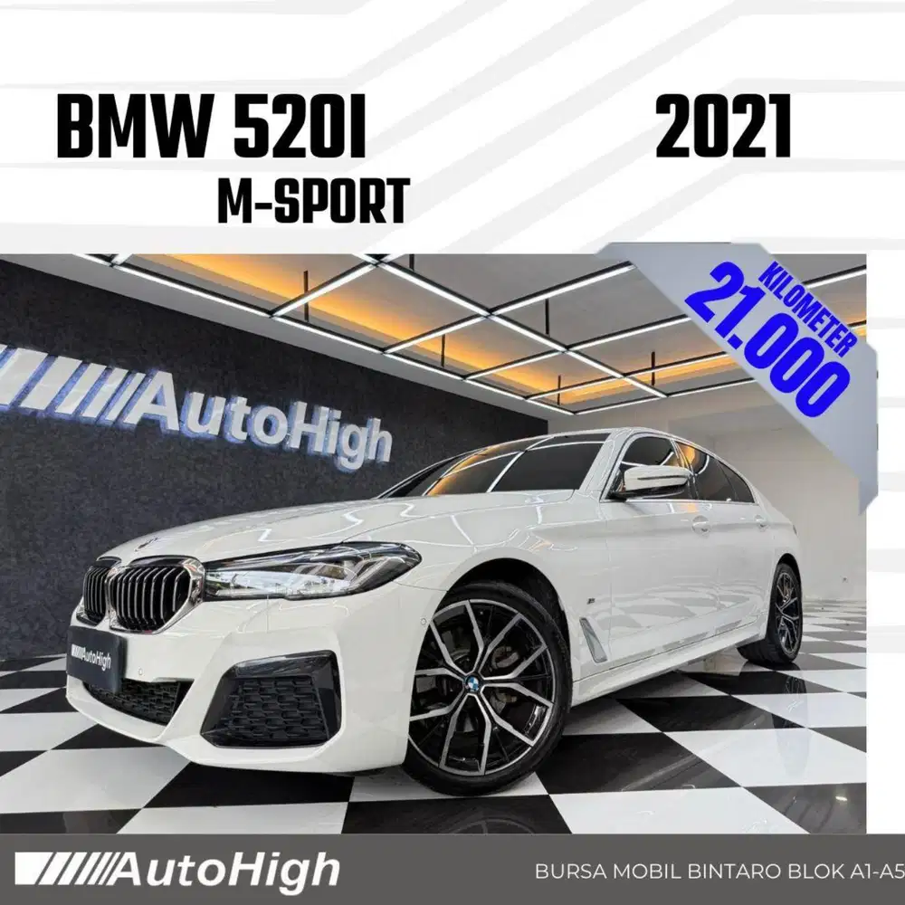 DP10% [Km21.000] 520i M-Sport 2021 White Reg 2022 #AUTOHIGH