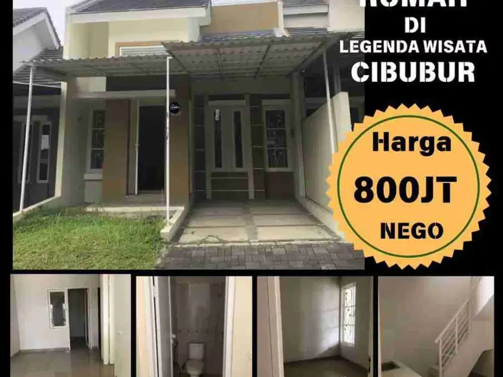 JUAL RUMAH LEGENDA WISATA CIBUBUR 800JUTA