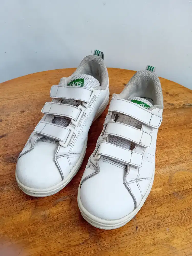 Adidas Neo Advantage Velcro Sneakers White Green Casual