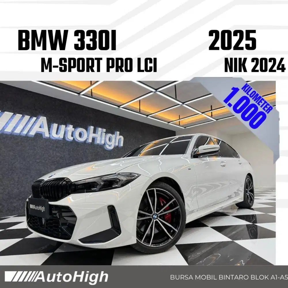 DP10% [Km1.000] 330i M-Sport Pro LCi 2024 White Reg 2025 #AUTOHIGH