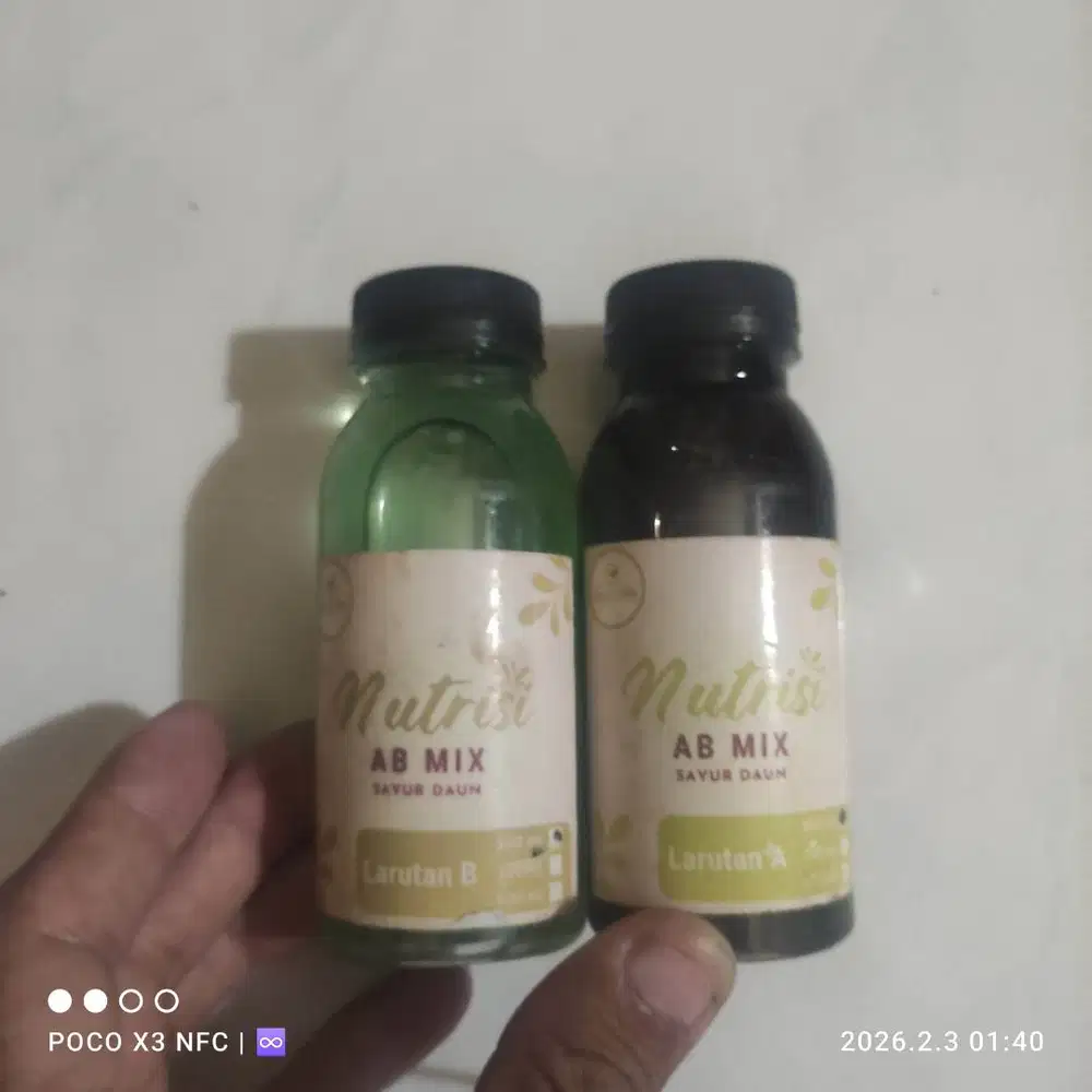 pupuk nutrisi hidroponik AB mixmix 100ml @2 botol