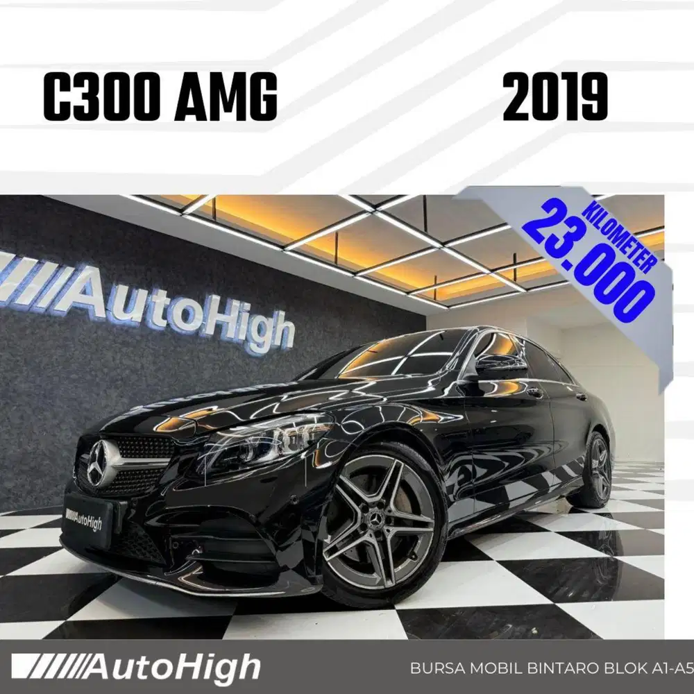 DP10% [Km23.000] C300 AMG 2019 Black Reg 2021 #AUTOHIGH