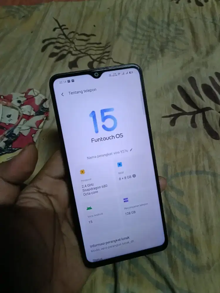Vivo Y27s. Ram 8/128. Hp + Charger.