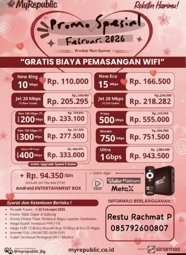 Promo Terbaru My Republic Bulan Febuari 2026