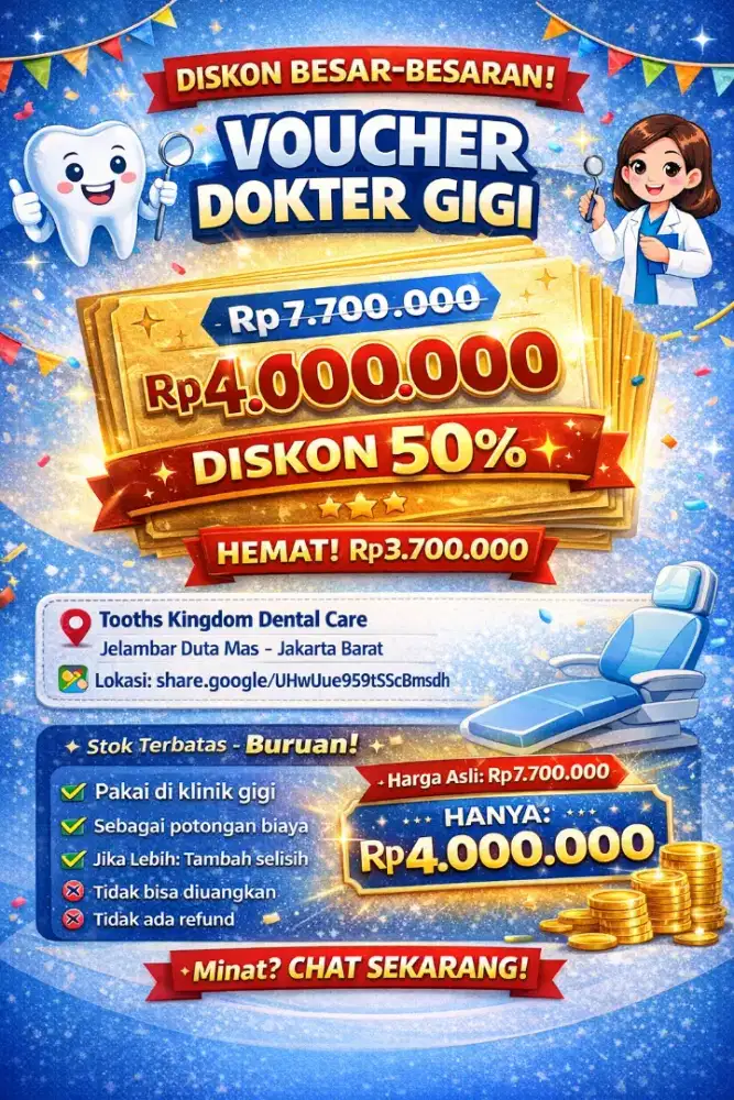 DISKON BESAR-BESARAN VOUCHER DOKTER GIGI!