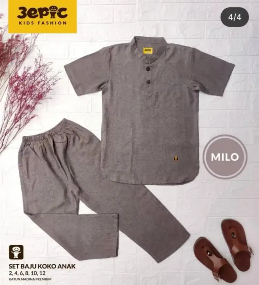 Diborongkan baju Koko anak setelan sisa 200pcs an bahan premium