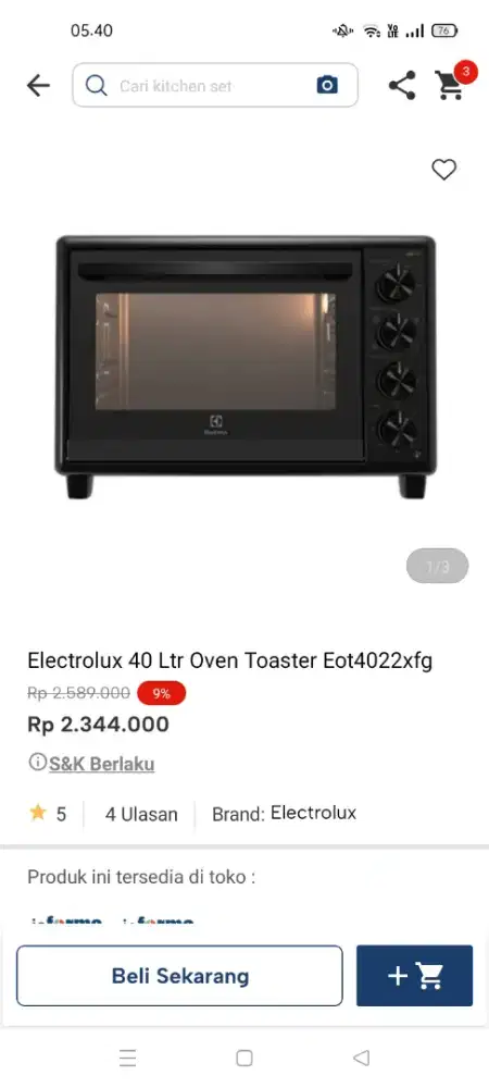 Electrolux 40 ltr over