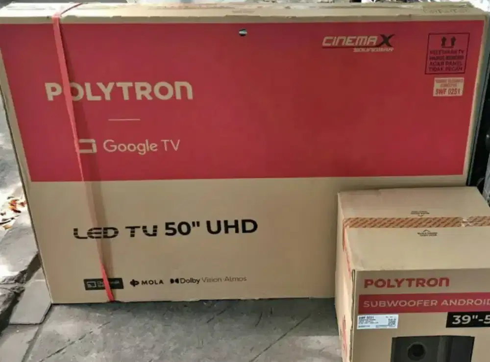 Polytron  50 inch google tv  uhd soundbar ex hadiah