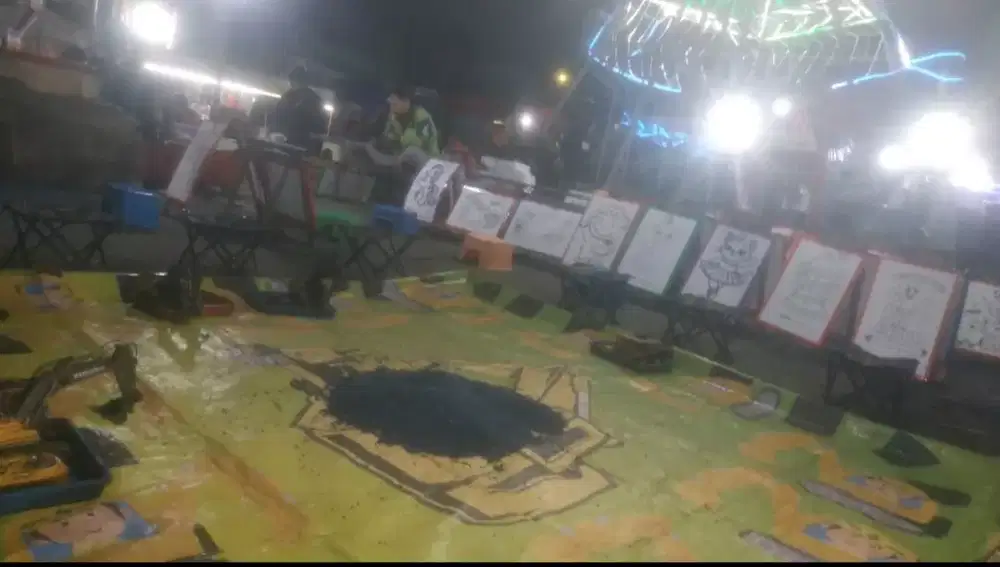 Jaga rc excavator di pasar malam BKT