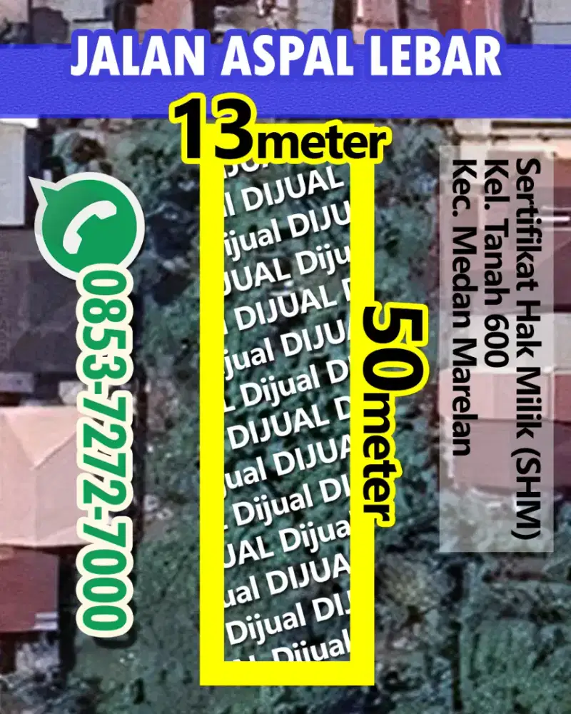 DIJUAL CEPAT TANAH STRATEGIS SHM SUPER CANTIK BUTUH UANG