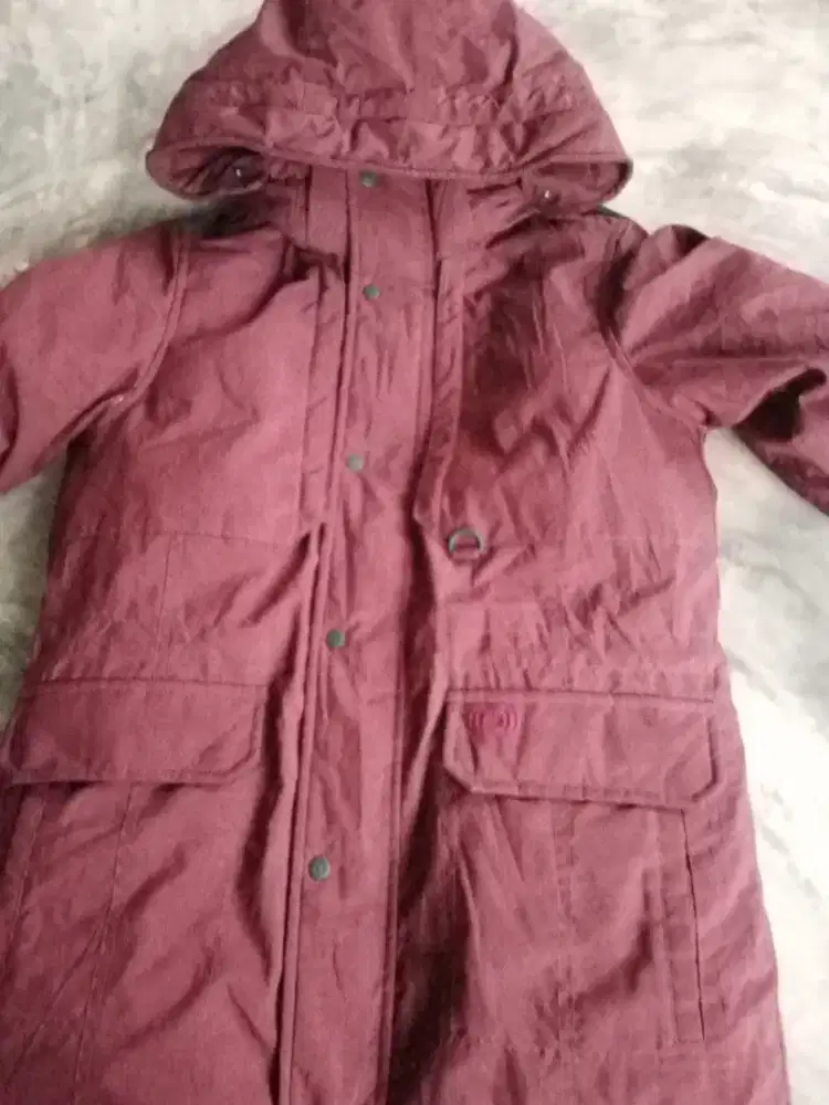 Jaket Hangat Parka Bulu Angsa Bulang Marun S - M