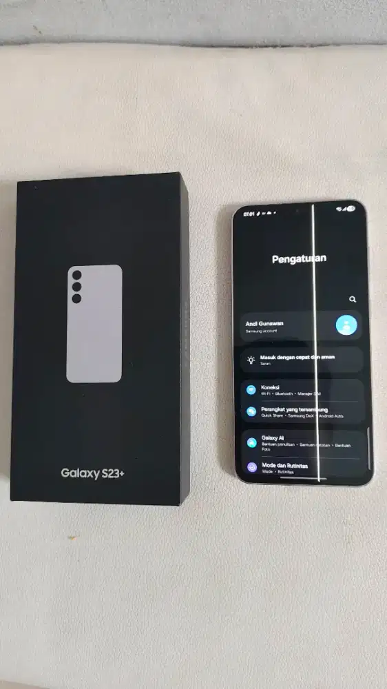 Samsung s23 plus Sein 256gb green line yang lainnya normal jaya